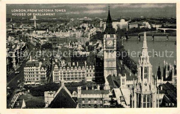 London From Victoria Tower Houses of Parliamen