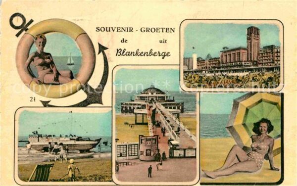 Blankenberge Dampfer Seebrücke Strand Hotels