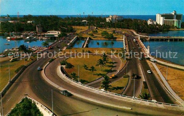 Puerto Rico USA Traffic Circle as seen from Miramar Cha