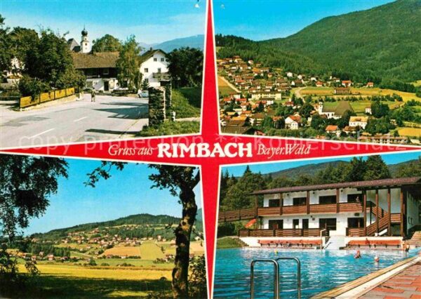 Rimbach Bayrischer Wald Panorama Teilansichten Schwimmbad