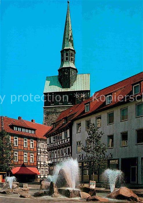 Osterode Harz Wasserspiele am Kornmarkt mit Marktkirc