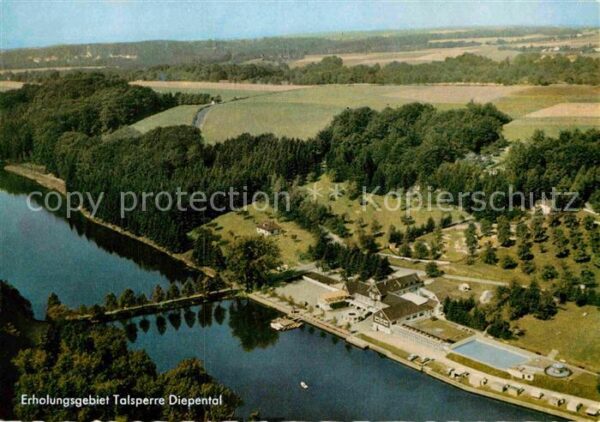 Leichlingen Rheinland Talsperre Diepental Fliegeraufnahme