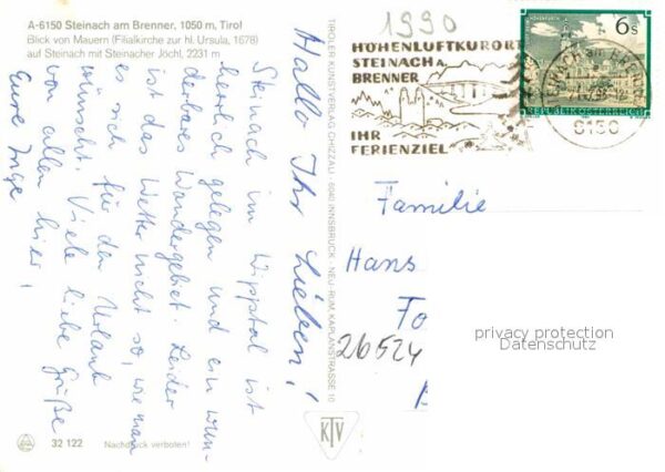 Steinach Brenner Tirol Filialkirche zur hl Ursula mit Steinach – Bild 2