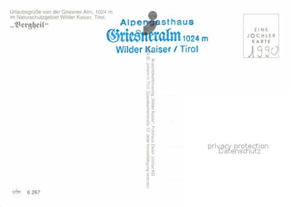 Tirol Region Alpengasthaus Griesner Alm mit Wildem K – Bild 2