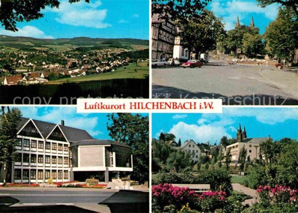 Hilchenbach Stadtzentrum Marktplatz Rathaus Kurpark