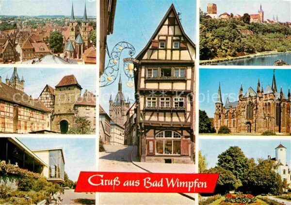 Bad Wimpfen Panorama Fachwerkhaus Kirche