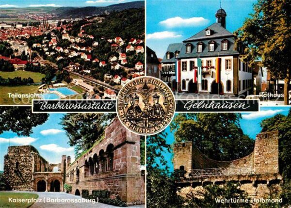 Gelnhausen Panorama Rathaus Kaiserpfalz Barbarossa
