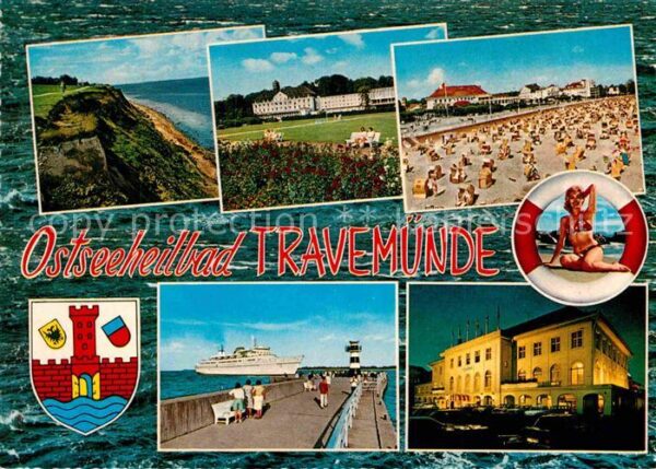 Travemuende Ostseebad Steilküsten Strandpartie Mole Hotel