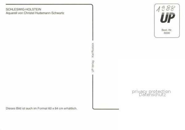 Schleswig-Holstein Gebietskarte Aquarell – Bild 2