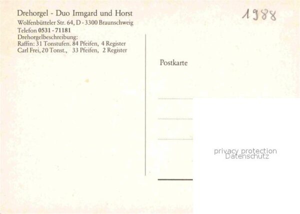 Braunschweig Drehorgelduo Irmgard und Horst – Bild 2