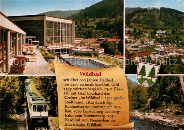 Wildbad Schwarzwald Freibad Fliegeraufnahme Bergbahn