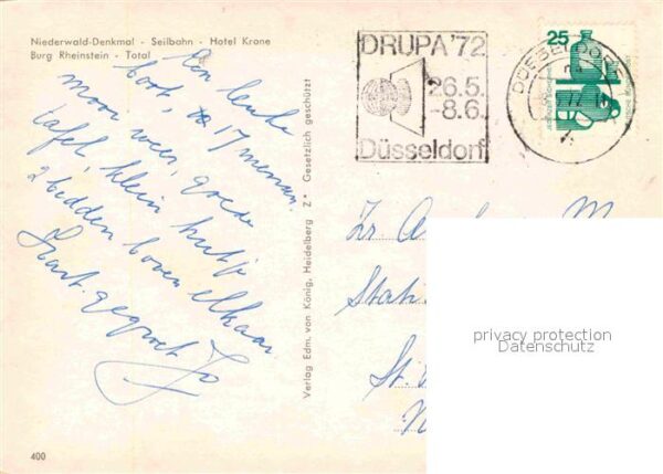 Assmannshausen Niederwald-Denkmal Seilbahn Hotel-Krone – Bild 2