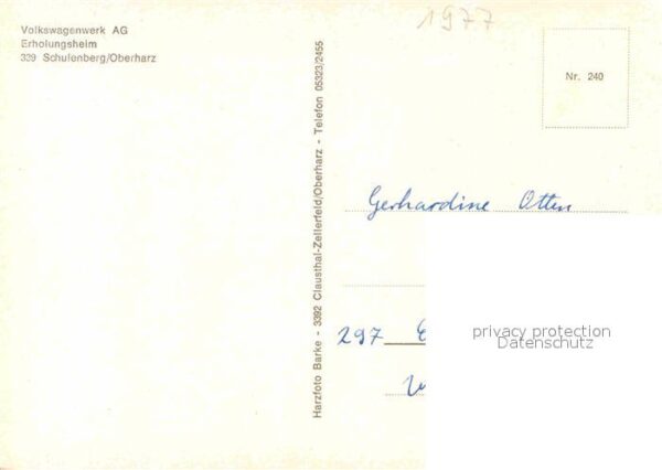 Schulenberg Oberharz Volkswagenwerk AG Erholungsheim – Bild 2