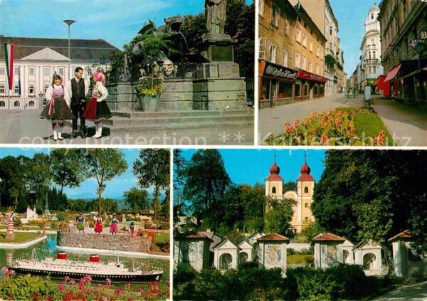Klagenfurt Woerthersee Rathaus Lindwurmbrunnen Kramergasse Min