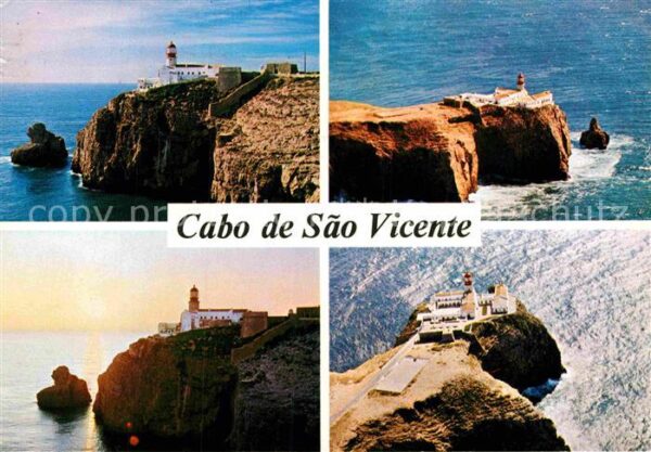 Cabo de Sao Vicente Algarve Fliegeraufnahme Sagres Leuchtturm