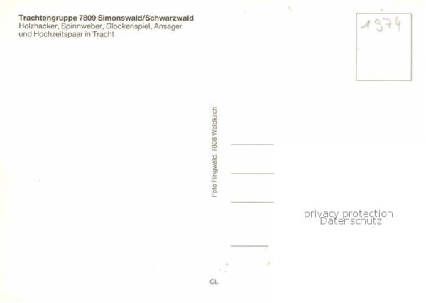 Simonswald Trachtengruppe Holzhacker Spinnweber Gl – Bild 2