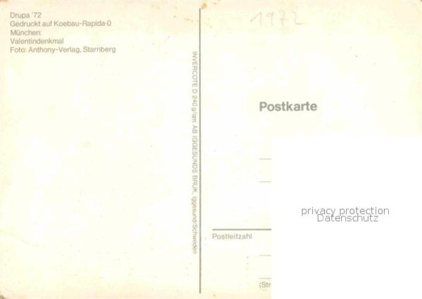 Muenchen Drupa 72 Valentindenkmal – Bild 2