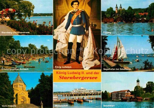 Starnberg König Ludwig II. Uferpromenade Tutzing