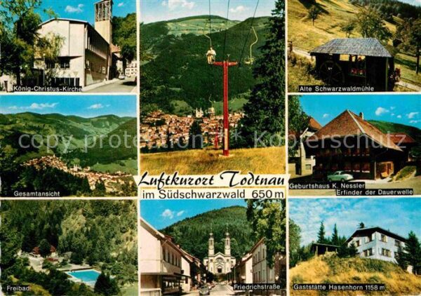 Todtnau Sesselbahn Fliegeraufnahme Freibad Gebu
