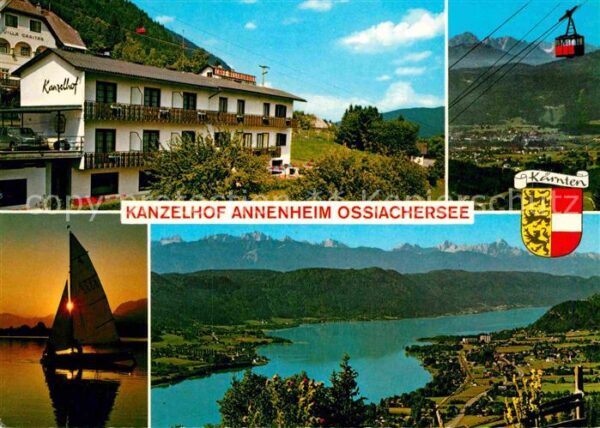 Annenheim Ossiacher See Kanzelhof Fliegeraufnahme Seilbahn