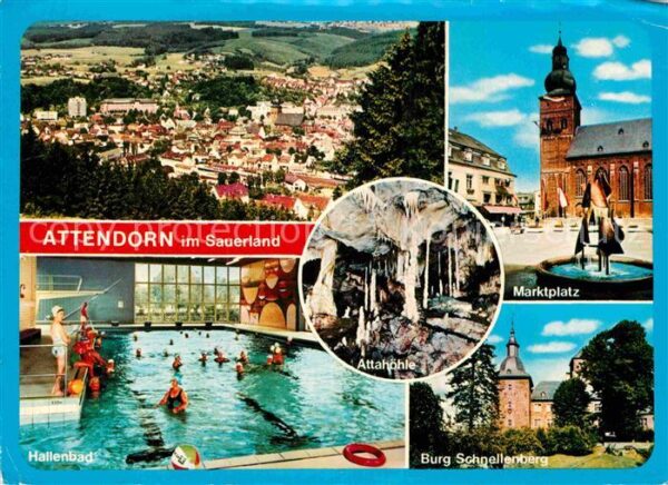 Attendorn Fliegeraufnahme Hallenbad Burg-Schnelle