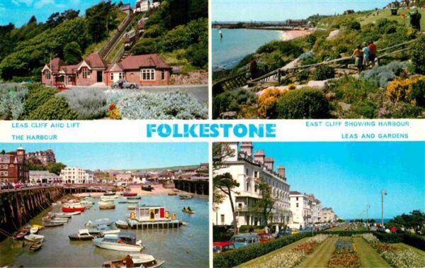 Folkestone Leas Cliff and Lift Showing Harbour Lea