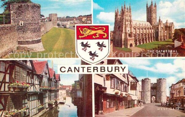Canterbury Kent City Walls The Cathedral The Weavers We