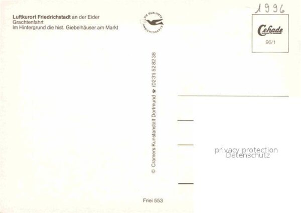 Friedrichstadt Eider Grachtenfahrt Giebelhäuser am Markt – Bild 2