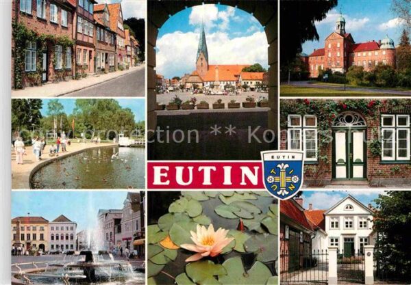 Eutin Strassenpartie Kirche Schloss Promenade
