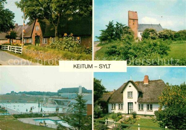 Keitum Sylt Dorfpartie Kirche Schwimmbad Friesenhau