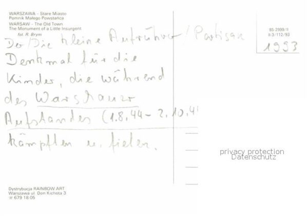 Warszawa Stare Miasto Pomnik Malego Powstanca – Bild 2