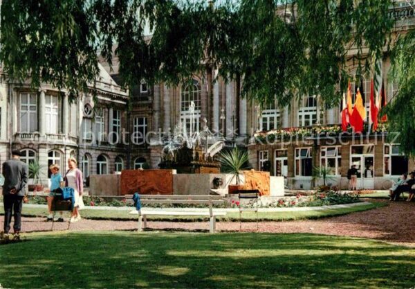 Spa Liege Park des Kasinos mit Springbrunnen
