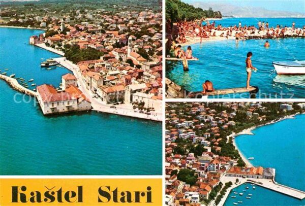 Stari Grad Kastel Stari Fliegeraufnahme Strandpart