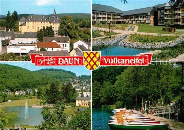 Daun Eifel Teilansichten Fontäne Bootsliegeplatz