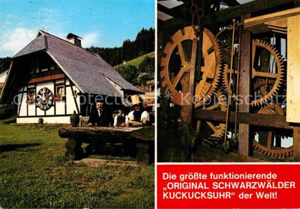 Schonach Schwarzwald Weltgrösstes Holzräderwerk mit Kuckucks