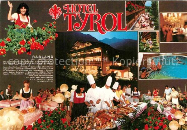 Rabland Hotel Tyrol Speisesaal Terrasse Hallenb
