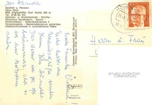Altglashuette Oberpfalz Gasthof Pension Haus Rose Fliegeraufnah – Bild 2
