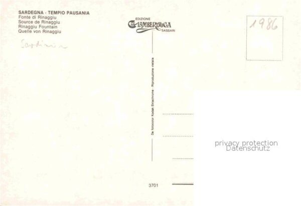 Sardegna Tempio Pausania Fonte di Rinaggiu – Bild 2