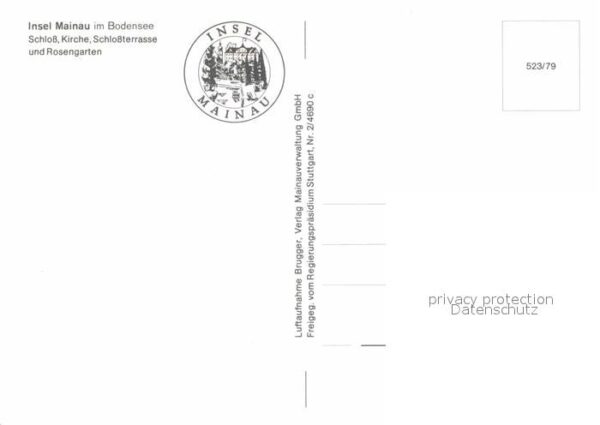 Mainau Fliegeraufnahme Schloss Kirche Rosengar – Bild 2