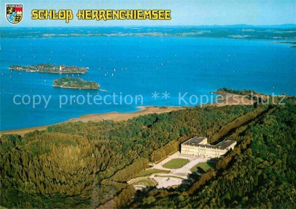 Chiemsee Fliegeraufnahme Schloss Herrenchiemsee