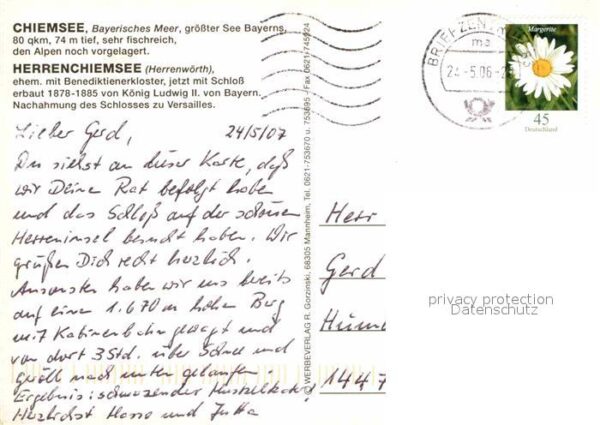 Chiemsee Fliegeraufnahme Schloss Herrenchiemsee – Bild 2
