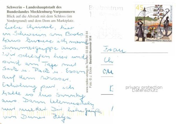 Schwerin Mecklenburg Fliegeraufnahme Altstadt Schloss Dom Ma – Bild 2