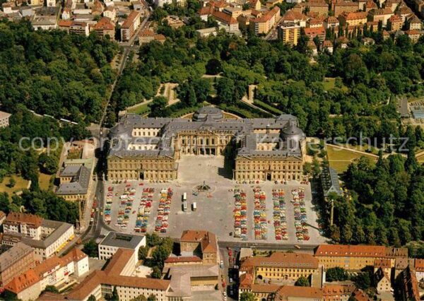 Wuerzburg Fliegeraufnahme Residenz