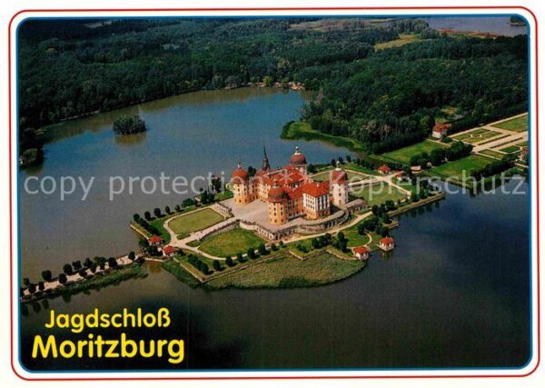Dresden Fliegeraufnahme Jagdschloss Moritzburg