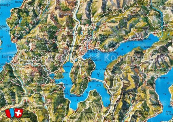 Lago di Lugano TI Landkarte