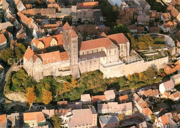 Quedlinburg Fliegeraufnahme Stifts- und Schlosskirc