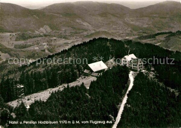 Hochblauen Fliegeraufnahme Hotel Pension