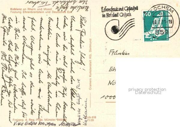 Koblenz Rhein Fliegeraufnahme Festung Ehrenbreitstein – Bild 2
