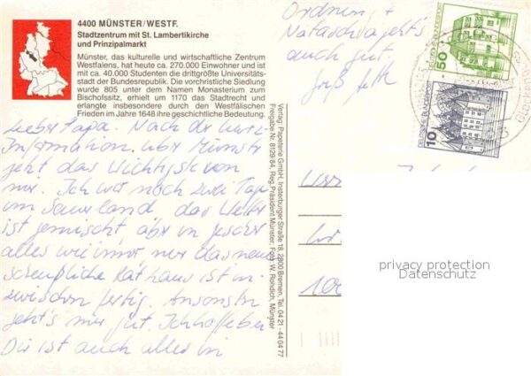 Muenster Westfalen Fliegeraufnahme Zentrum Sankt Lampertik – Bild 2