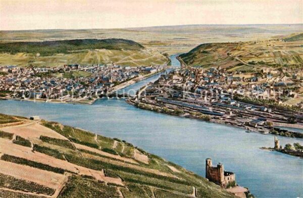 Bingen Rhein Bingerbrück Blick von der Rassel Ruine